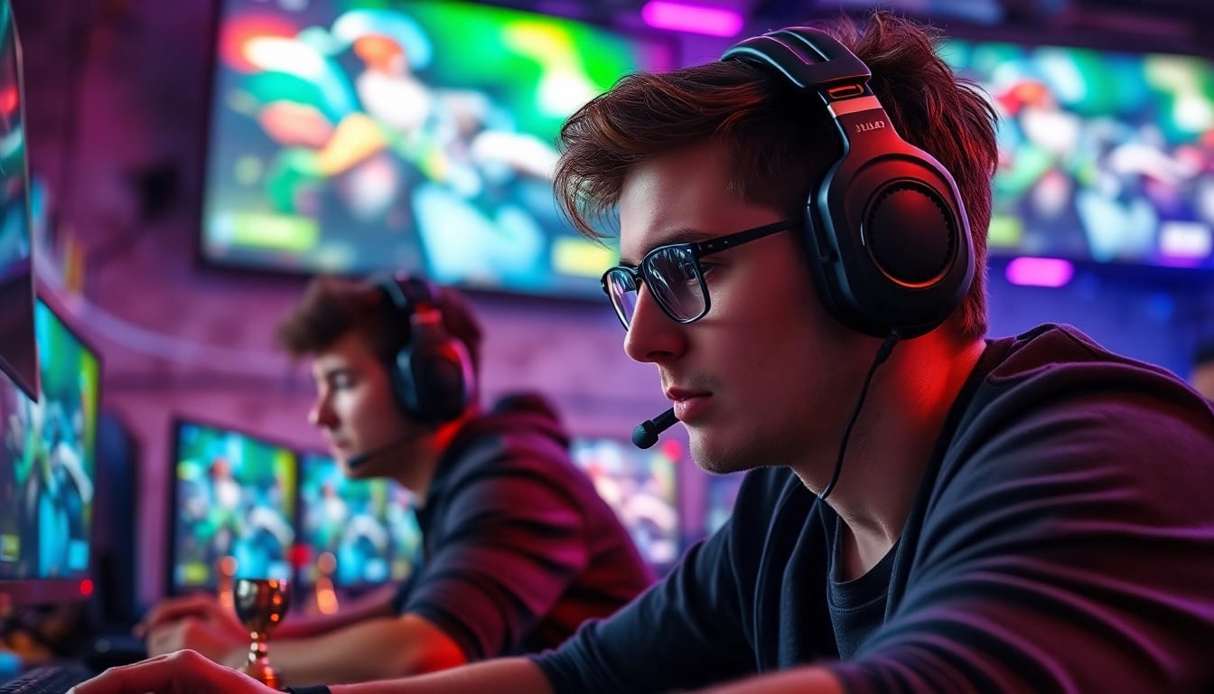 Engaged players in an intense JLMMM gaming moment showcasing competitive spirit and strategy.