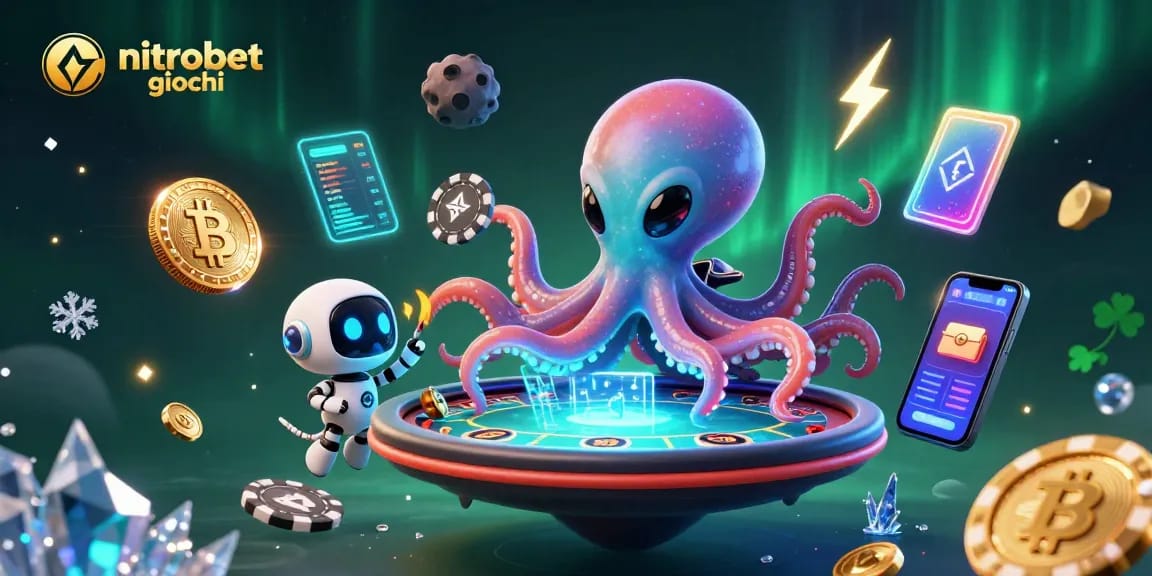 Gioca a nitrobet giochi con un polpo alieno in un casinò spaziale interattivo.