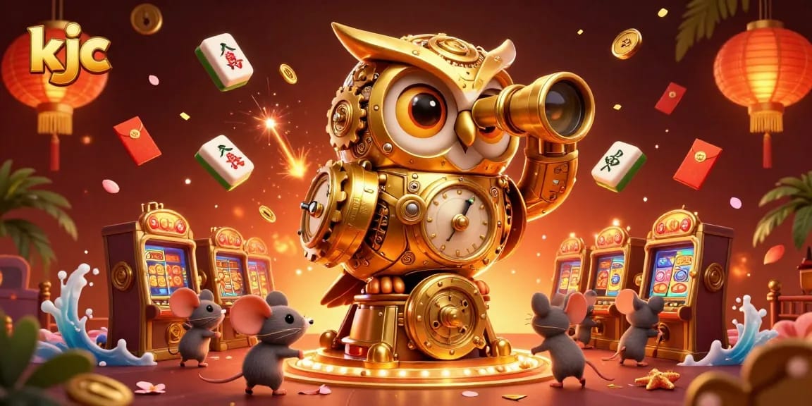 KJC combines immersive gaming experiences with a thrilling atmosphere, showcasing vibrant slot machines and captivating characters.