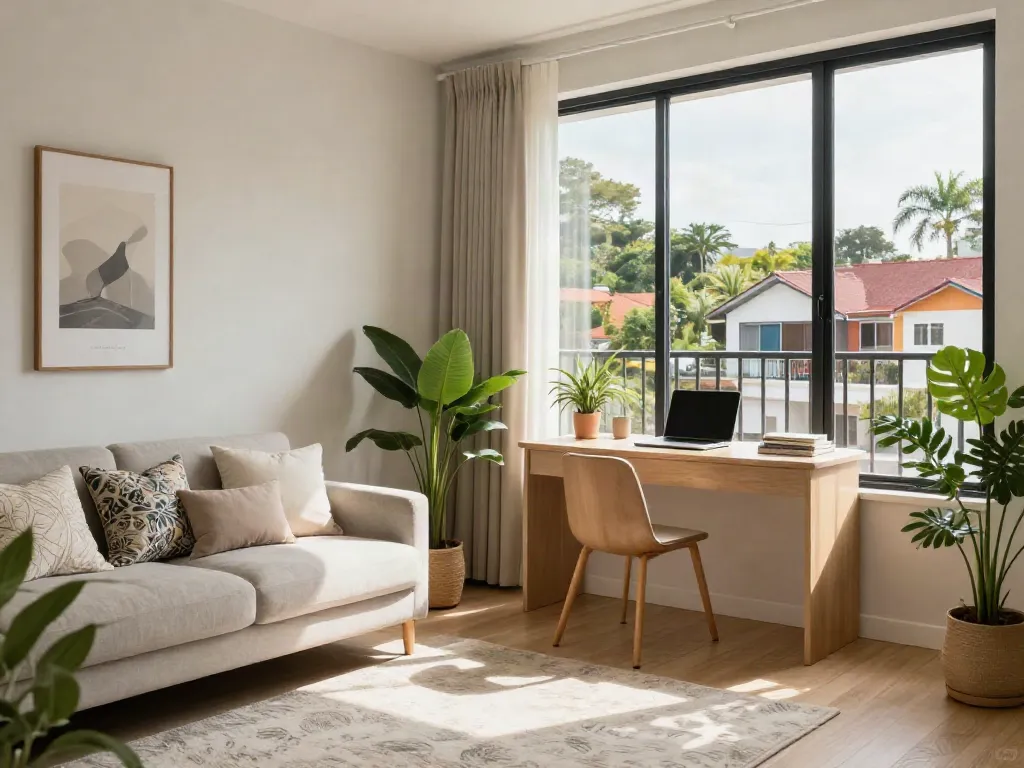 rokok88 login user enjoying comfort in stylish living space at Berkat Home Living