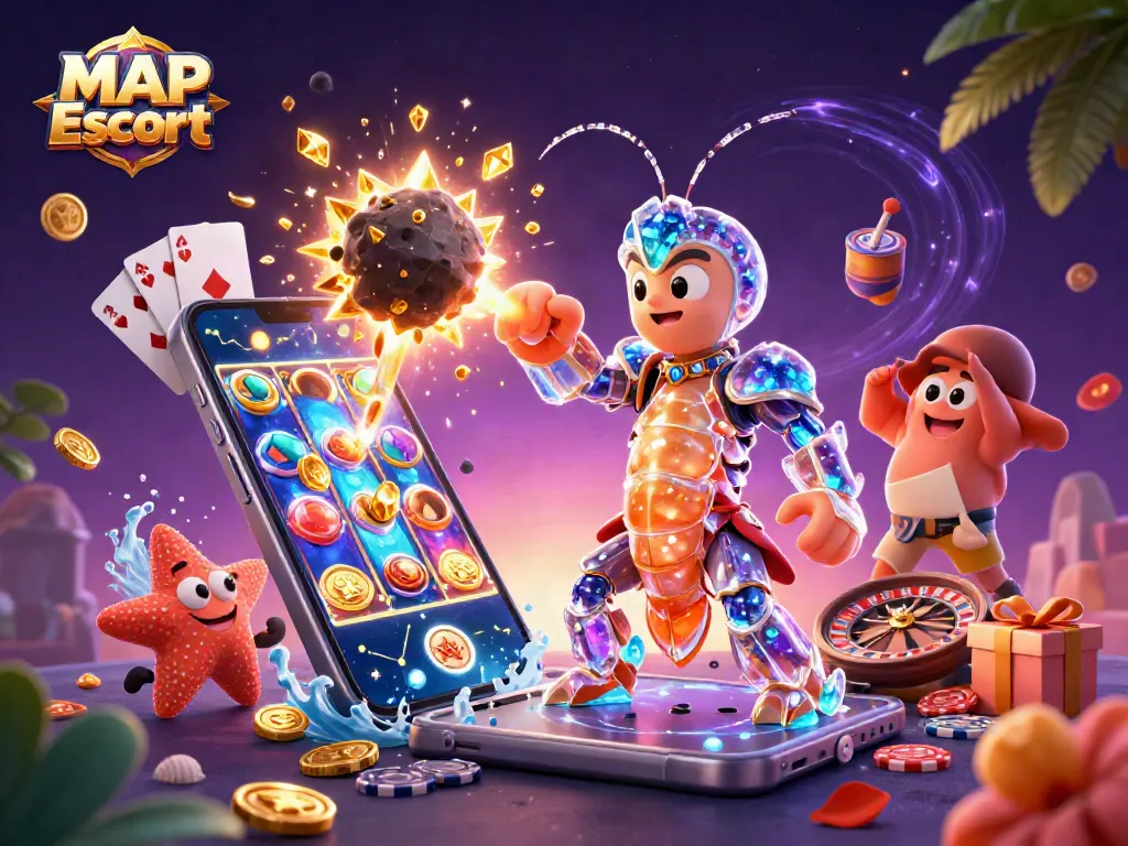 Experience the thrill of MAP Escort with our galactic samurai, treasure-filled asteroids, and vibrant casino elements.