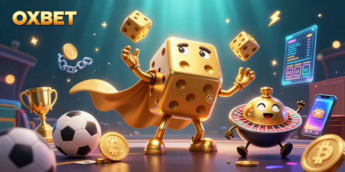 Experience thrilling bets with OXBET in a vibrant 3D cartoon sports betting setting.
