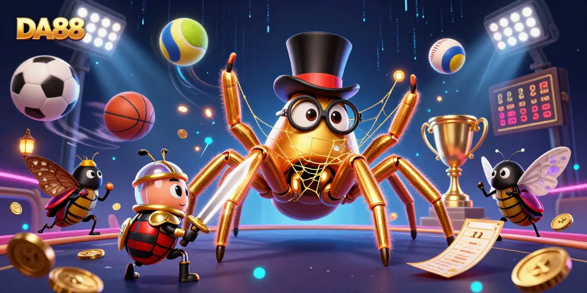 Experience thrilling sports betting action at DA88 with dynamic characters and lively casino elements.