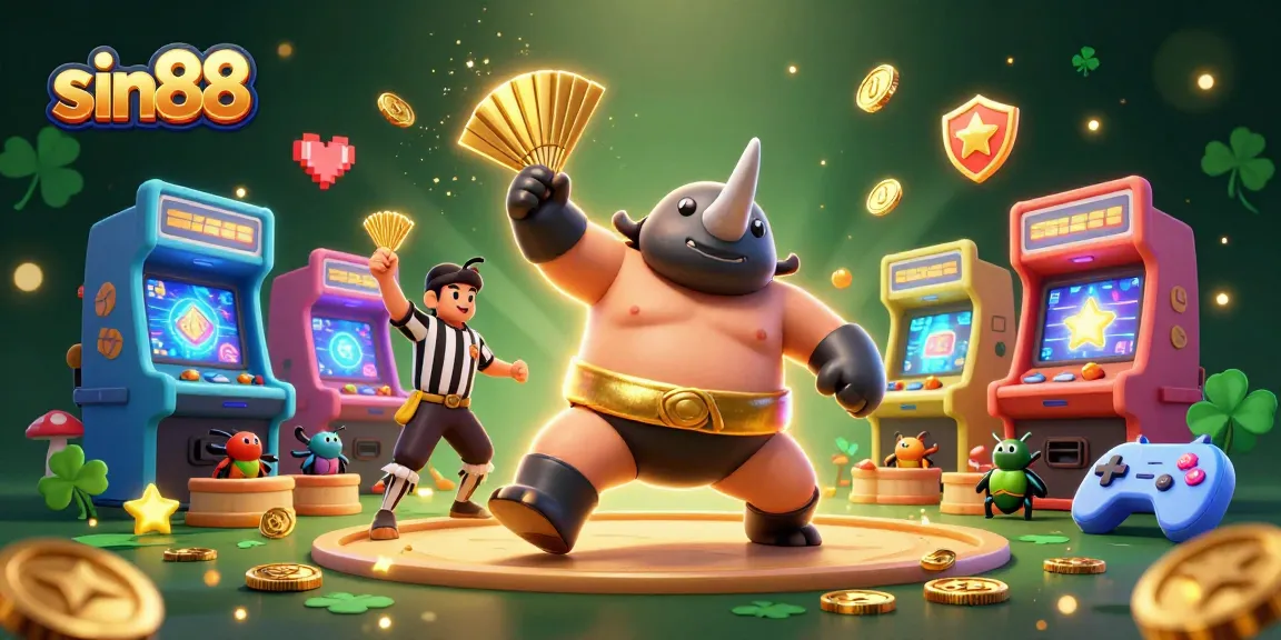 Experience thrilling games at sin88, featuring a dynamic scene with vibrant casino elements.