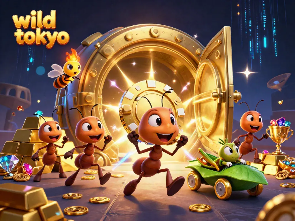 Experience the thrill of wild tokyo as ants embark on a whimsical heist with vibrant casino themes.