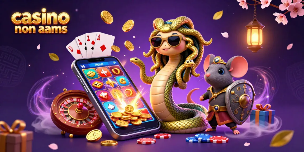 Experience vibrant gaming with casino online non aams featuring Medusa and a warrior mouse amidst swirling energy.