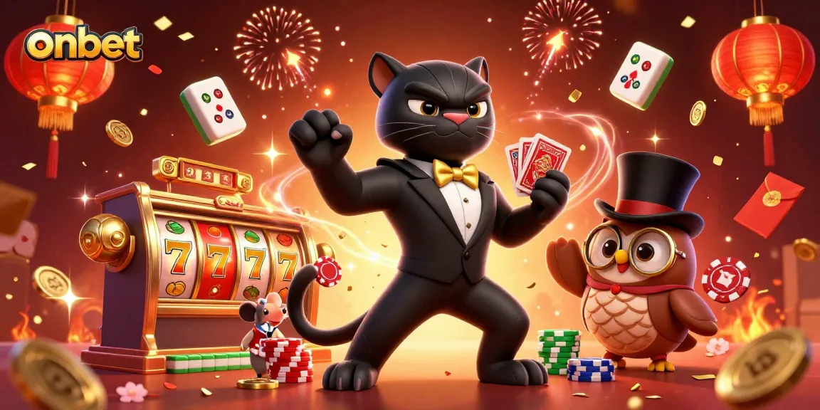 Engage in exciting games at onbet with a stylish black panther dealer and friends.