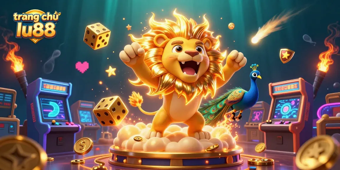 Engage at trang chủ lu88 with this vibrant scene of casino excitement featuring dynamic cartoon characters.