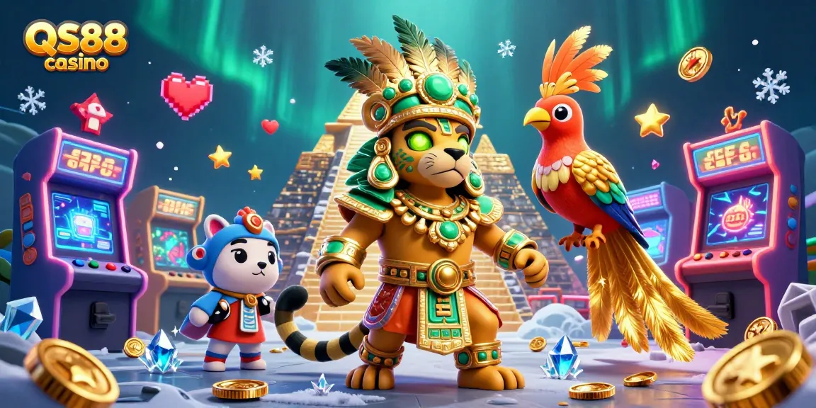 Experience the thrilling world of QS88 casino with vibrant characters and dynamic game elements.