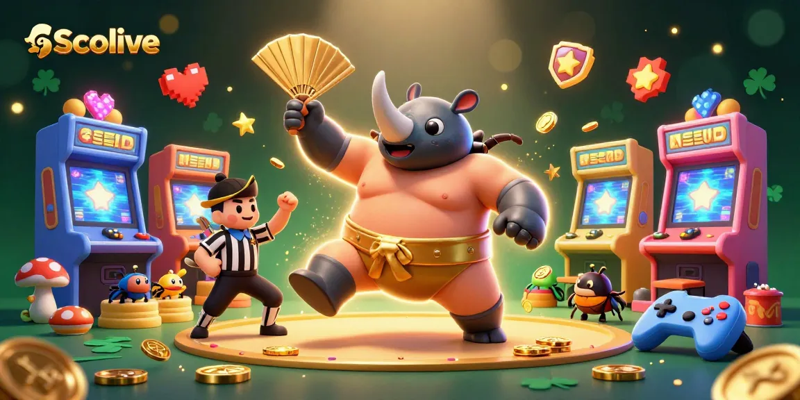 Socolive unleashes excitement with a dynamic 3D beetle sumo scene, showing betting action in vibrant style.